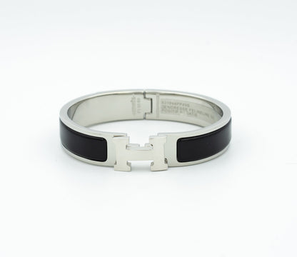 [Riva Jewelry]H ブラック ブレスレット
