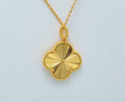 [Riva Jewelry ]CLOVER 25MM PEDANT NECKLACE GOLD