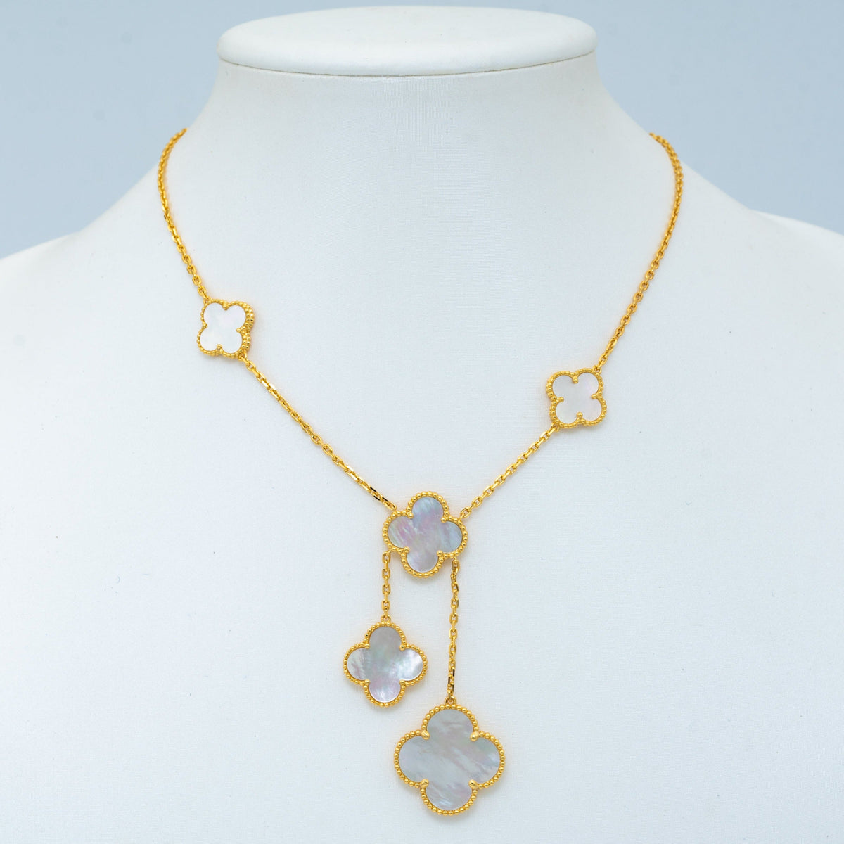 [Riva Jewelry ]CLOVER MOTHER OF PEARL NECKLACE 6 MOTIF