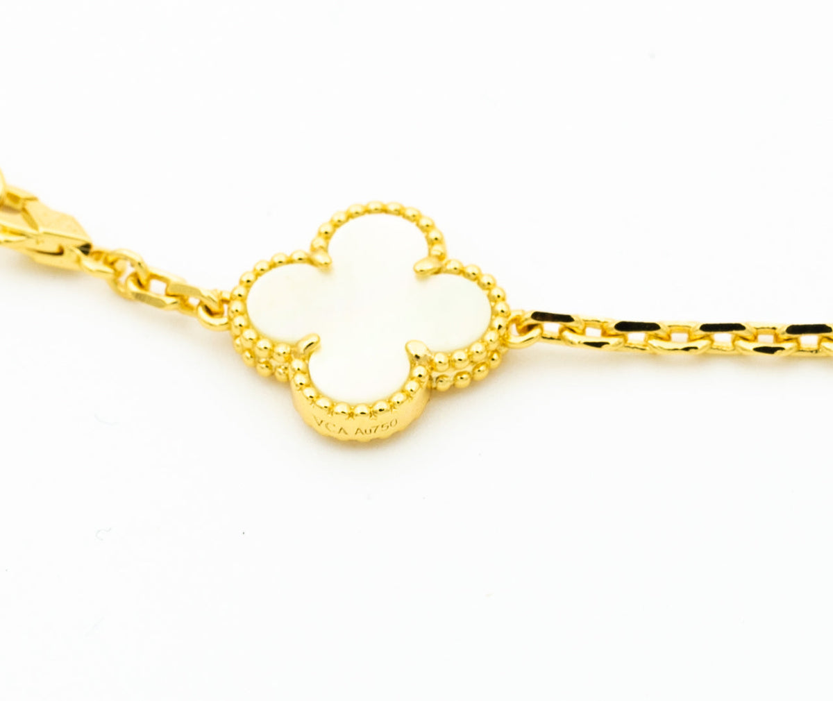 [Riva Jewelry ]CLOVER BRACELET 5 MOTIFS ONYX MOP