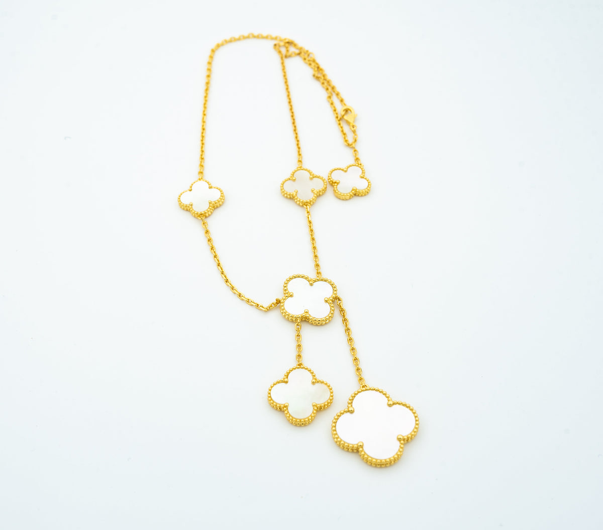 [Riva Jewelry ]CLOVER MOTHER OF PEARL NECKLACE 6 MOTIF