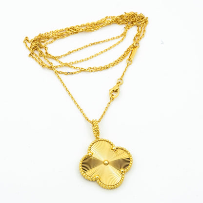 [Riva Jewelry ]CLOVER 25MM PEDANT NECKLACE GOLD