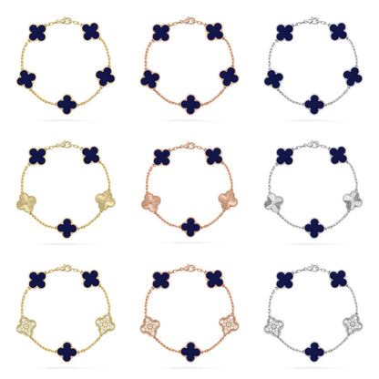 [Riva Jewelry ]CLOVER 5 MOTIF LAPIS LAZULI BRACELET COLLECTION