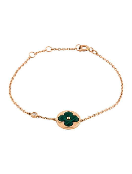 [Riva Jewelry]サンマラカイト1ダイヤモンドローズゴールドブレスレット