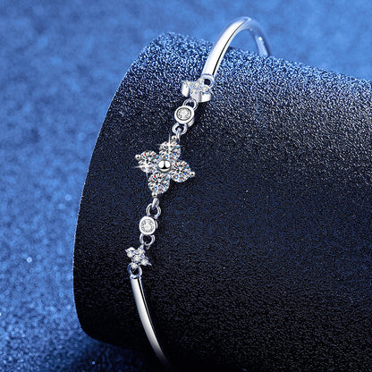 [Riva Jewelry]KLEE & ZWILLINGSSTERN MOISSANIT-ARMBAND