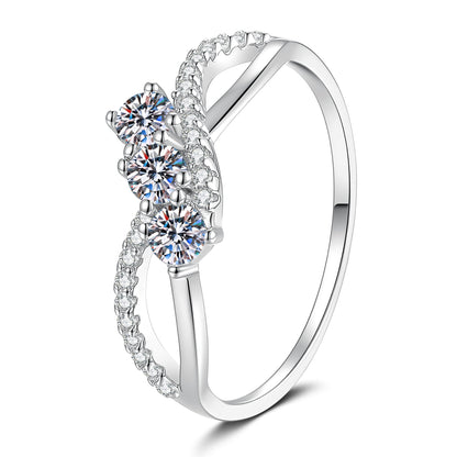 [Riva Jewelry]INTERTWINING LOVE MOISSANITE RING