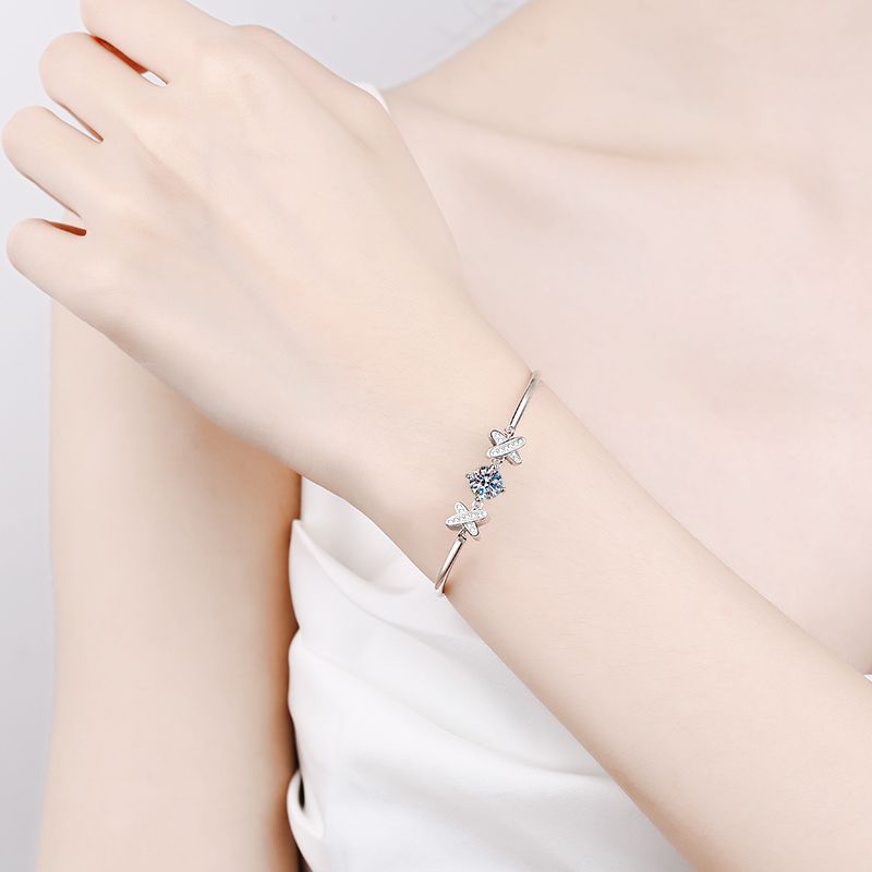 [Riva Jewelry]ELEGANTE SCHLEIFENKNOTEN MOISSANIT-ARMBAND