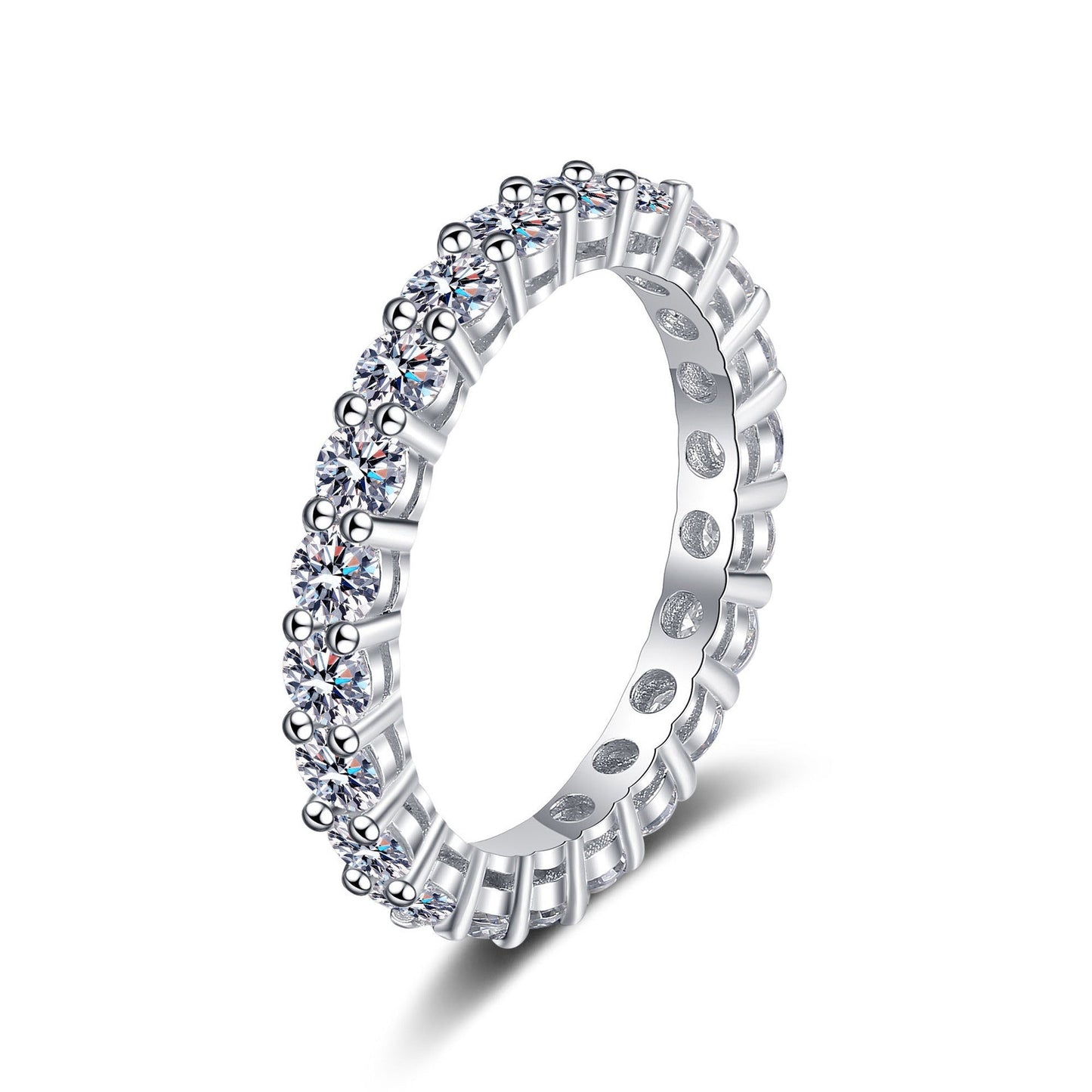 [Riva Schmuck] LUXURIÖSER 2,2 KARAT VOLLER ETERNITY MOISSANIT RING