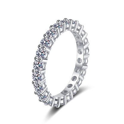 [Riva Schmuck] LUXURIÖSER 2,2 KARAT VOLLER ETERNITY MOISSANIT RING