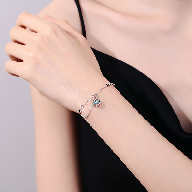 [Riva Schmuck]KLASSISCHES SOLITÄR MOISSANIT-ARMBAND