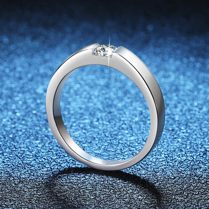 [Riva Jewelry]SLEEK MINIMALIST COUPLE'S MOISSANITE RING