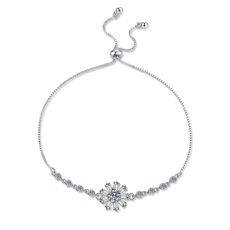 [Riva Jewelry]ラディアントアイシークリスタルサンフラワーモアッサナイトブレスレット