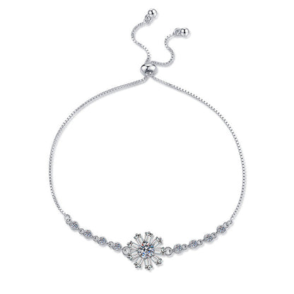[Riva Jewelry]ラディアントアイシークリスタルサンフラワーモアッサナイトブレスレット