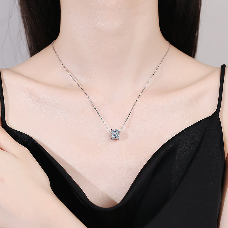 [Riva Jewelry]エレガントなスリムウエストモアッサナイトネックレス