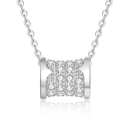 [Riva Jewelry]フルパヴェ「アワーグラス」モアッサナイトネックレス