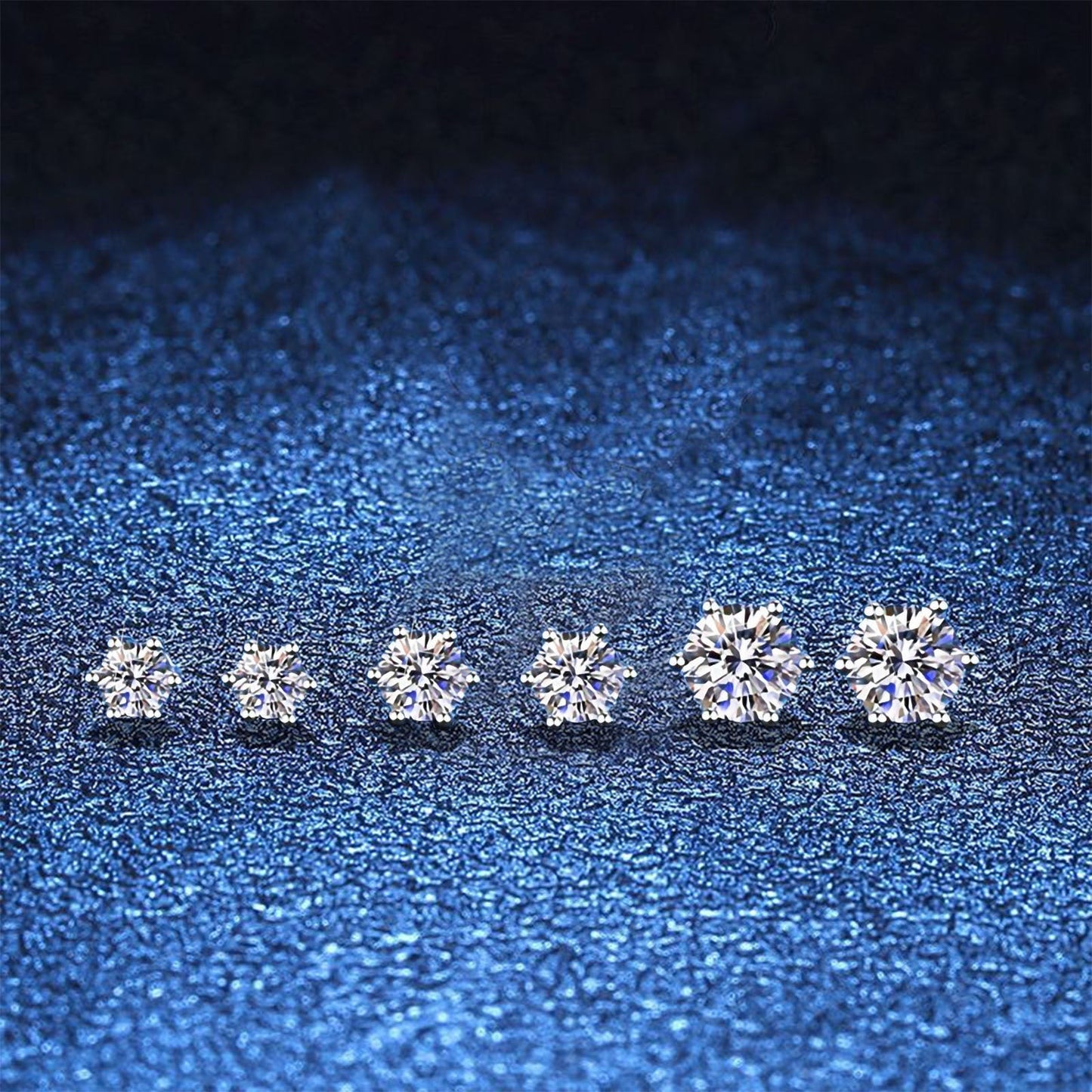 [Riva Jewelry]6本爪 モアッサナイト イヤリング