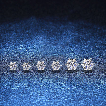 [Riva Jewelry]6本爪 モアッサナイト イヤリング