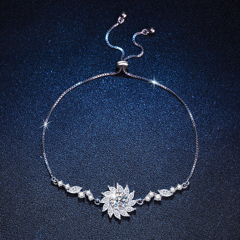 [Riva Jewelry]STRAHLENDE SONNENBLUMEN-MOISSANIT-ARMBAND
