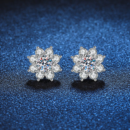[Riva Jewelry]STRAHLENDE SONNENBLUMEN MOISSANIT OHRSTECKER
