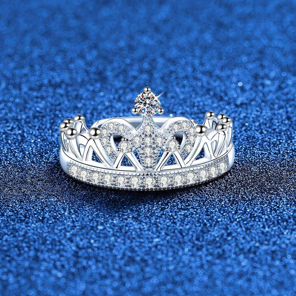 [Riva Jewelry]DREAMY CROWN MOISSANITE RING - 1.2カラット エレガントプリンセススタイル