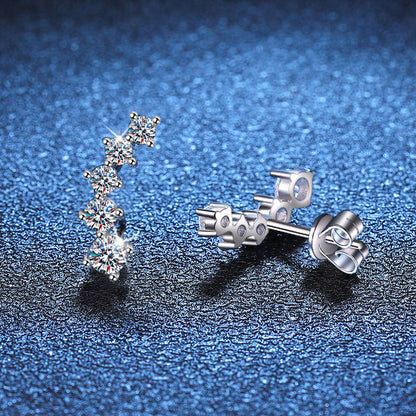 [Riva Jewelry]SPARKLING SMILE ARC MOISSANIT OHRSTECKER