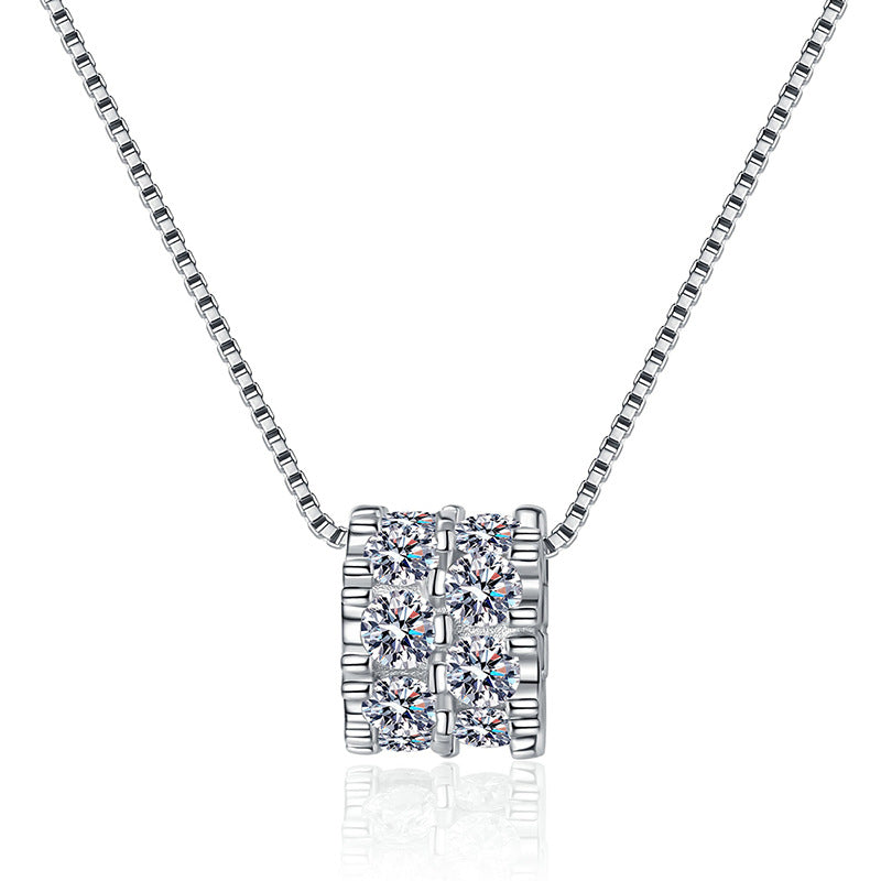 [Riva Jewelry]エレガントなスリムウエストモアッサナイトネックレス