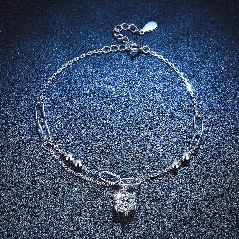 [Riva Schmuck]KLASSISCHES SOLITÄR MOISSANIT-ARMBAND