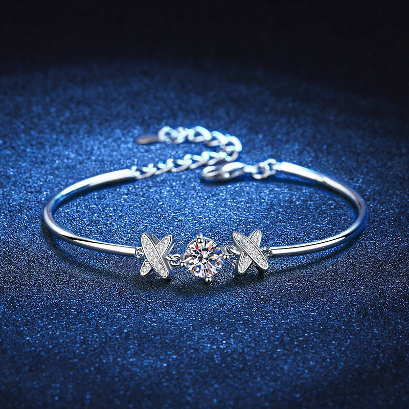 [Riva Jewelry]ELEGANTE SCHLEIFENKNOTEN MOISSANIT-ARMBAND