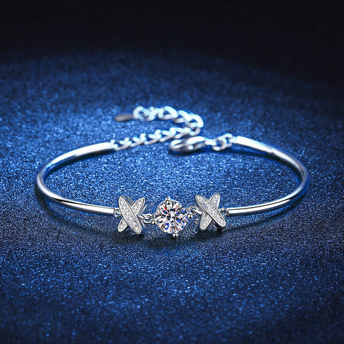 [Riva Jewelry]ELEGANTE SCHLEIFENKNOTEN MOISSANIT-ARMBAND