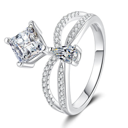 [Riva Jewelry]ELEGANTER DOPPELT VERDREHTER MOISSANITRING