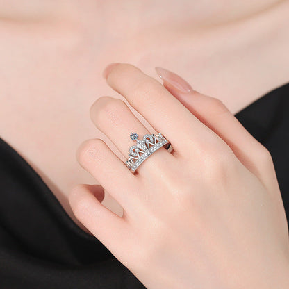 [Riva Jewelry]DREAMY CROWN MOISSANITE RING - 1.2カラット エレガントプリンセススタイル