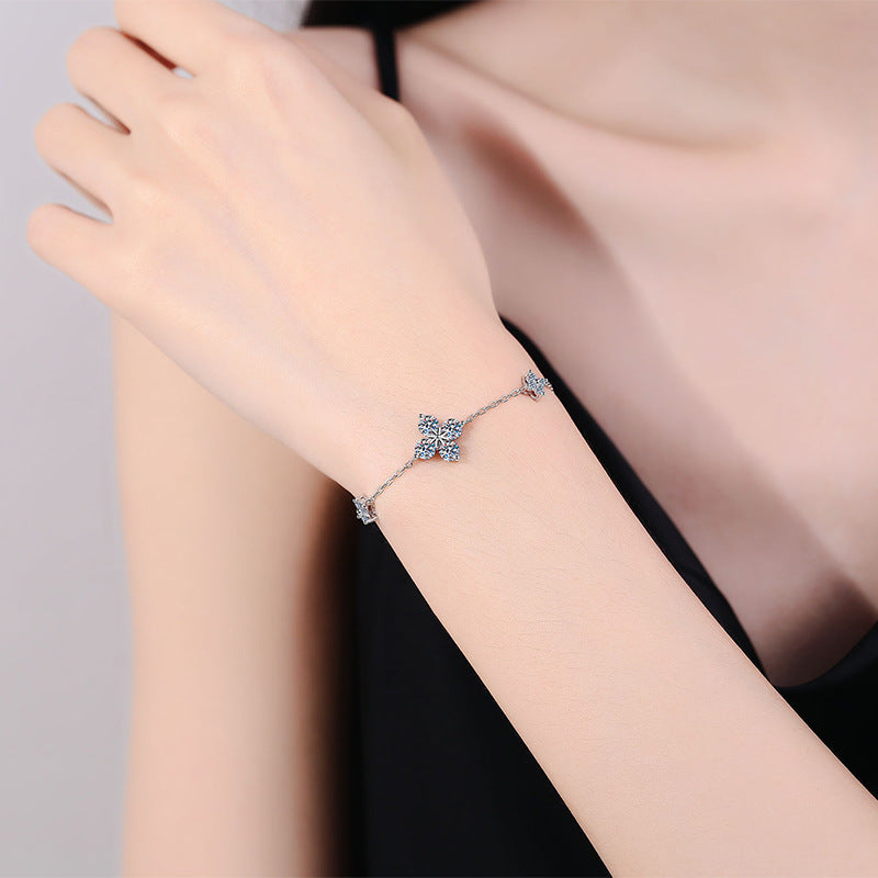 [Riva Jewelry]KLEE GLÜCKSBRINGER MOISSANIT-ARMBAND
