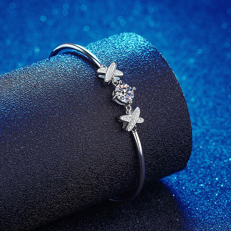 [Riva Jewelry]ELEGANTE SCHLEIFENKNOTEN MOISSANIT-ARMBAND