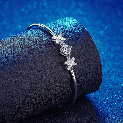 [Riva Jewelry]ELEGANTE SCHLEIFENKNOTEN MOISSANIT-ARMBAND
