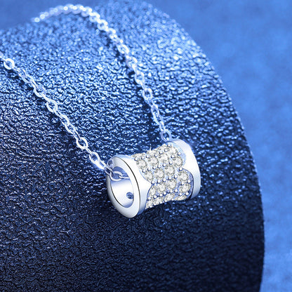 [Riva Jewelry]フルパヴェ「アワーグラス」モアッサナイトネックレス