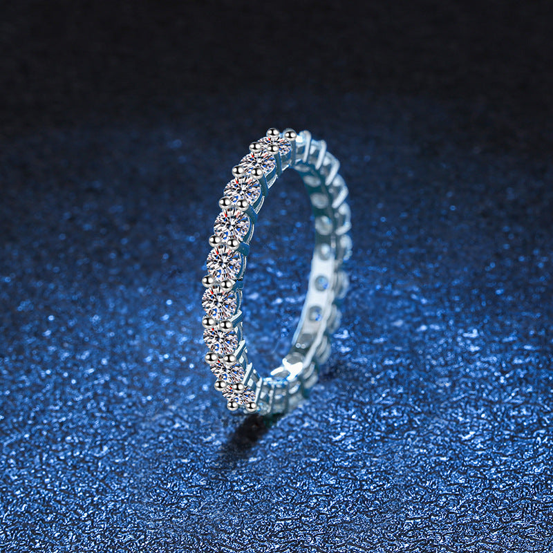 [Riva Schmuck] LUXURIÖSER 2,2 KARAT VOLLER ETERNITY MOISSANIT RING