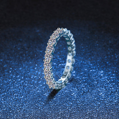 [Riva Schmuck] LUXURIÖSER 2,2 KARAT VOLLER ETERNITY MOISSANIT RING