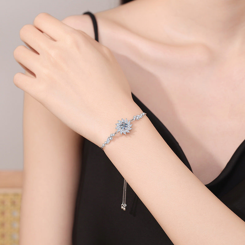 [Riva Jewelry]STRAHLENDE SONNENBLUMEN-MOISSANIT-ARMBAND