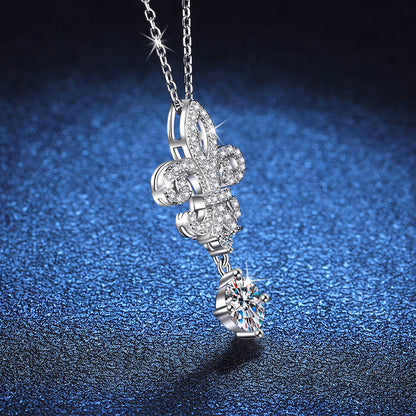 [Riva Jewelry]ROYAL FLEUR-DE-LIS MOISSANIT ANHÄNGERKETTE