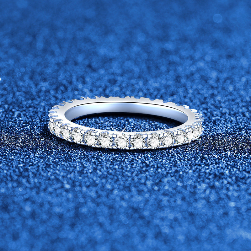 [Riva Schmuck]ZIERLICHER 0.87CT FULL ETERNITY MOISSANITE RING