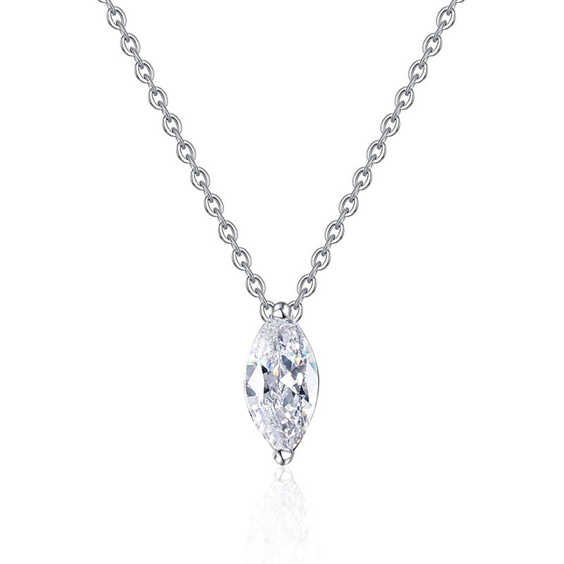 [Riva Jewelry]SOPHISTICATED MARQUISE-CUT MOISSANITE PENDANT NECKLACE