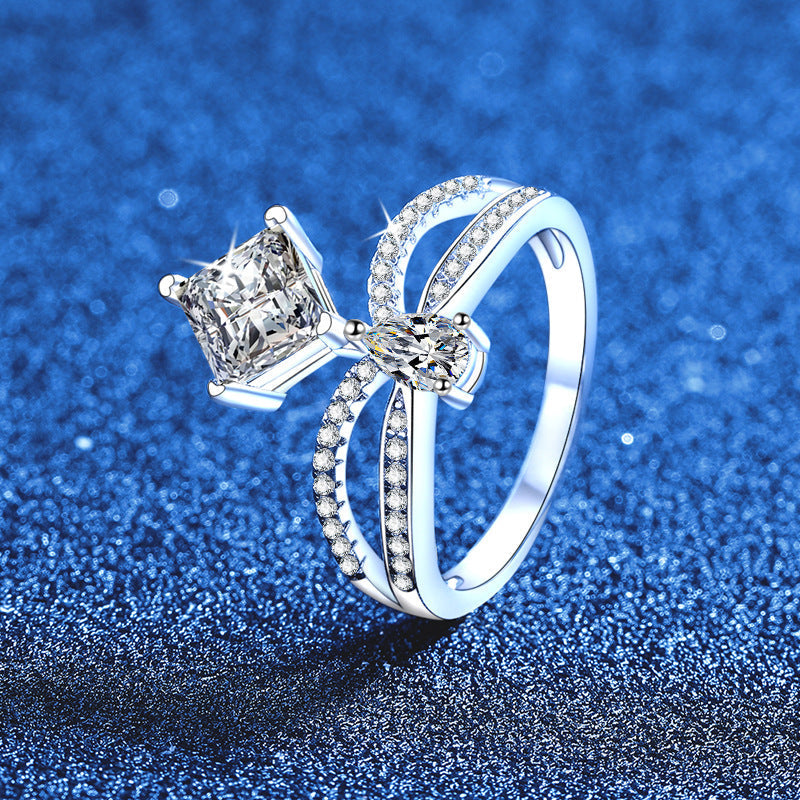 [Riva Jewelry]ELEGANTER DOPPELT VERDREHTER MOISSANITRING