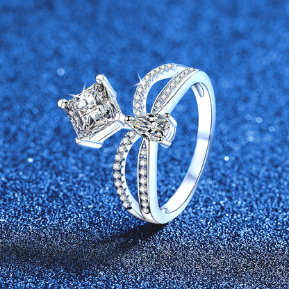 [Riva Jewelry]ELEGANTER DOPPELT VERDREHTER MOISSANITRING