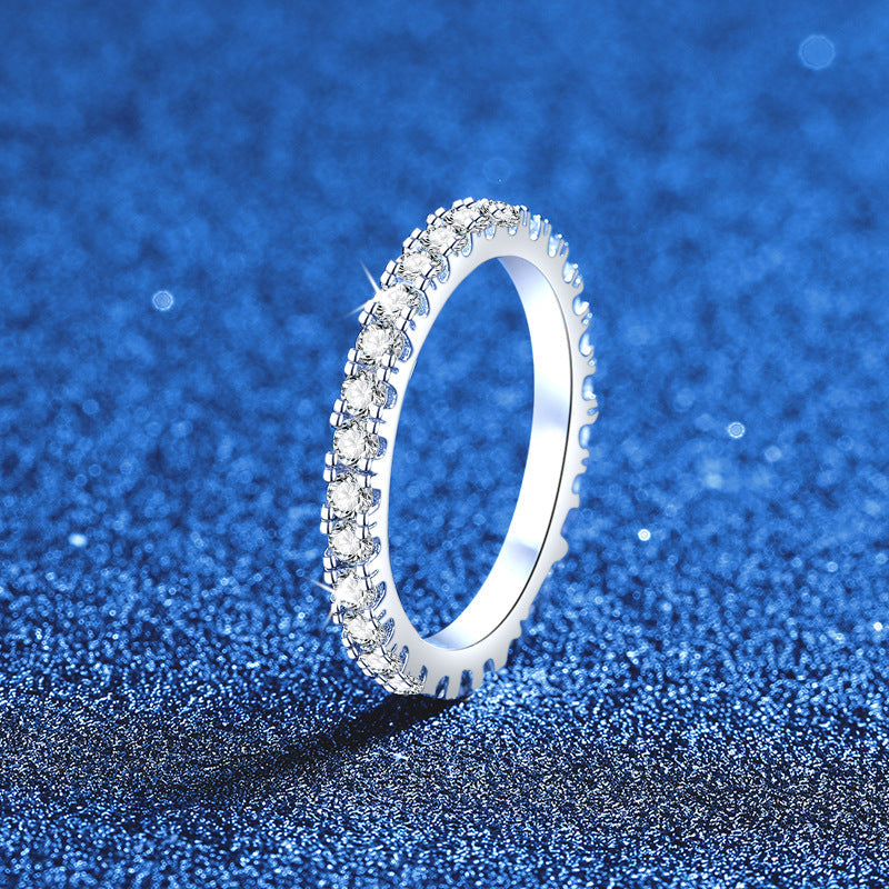 [Riva Schmuck]ZIERLICHER 0.87CT FULL ETERNITY MOISSANITE RING