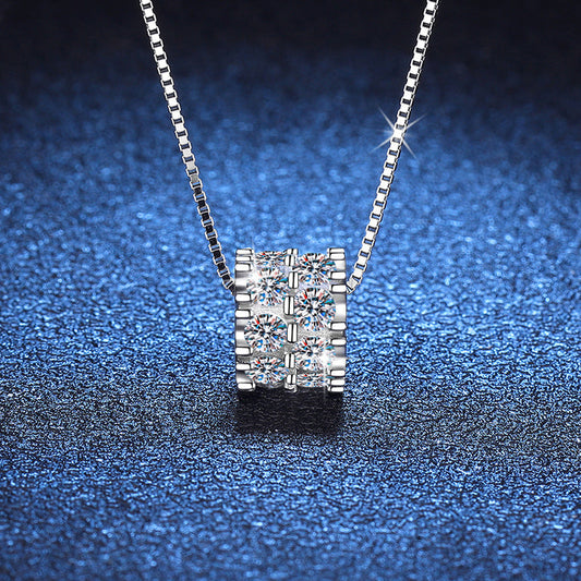 [Riva Jewelry]エレガントなスリムウエストモアッサナイトネックレス