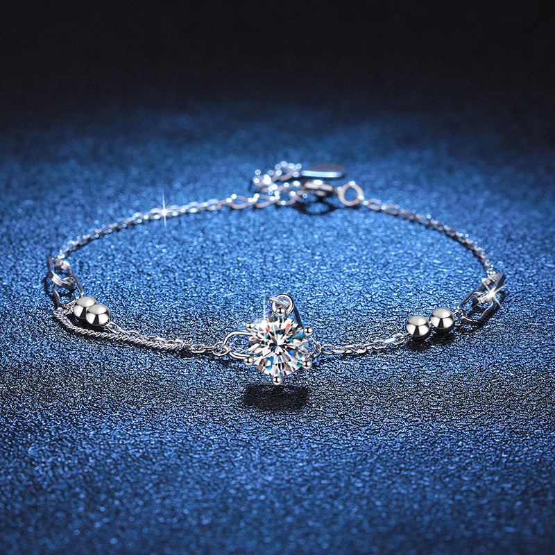 [Riva Schmuck]KLASSISCHES SOLITÄR MOISSANIT-ARMBAND