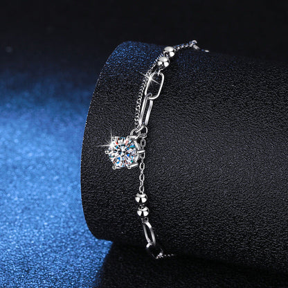 [Riva Schmuck]KLASSISCHES SOLITÄR MOISSANIT-ARMBAND