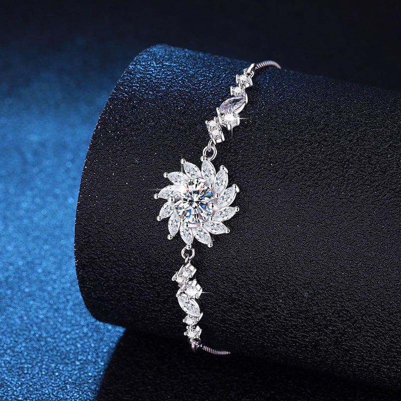 [Riva Jewelry]STRAHLENDE SONNENBLUMEN-MOISSANIT-ARMBAND