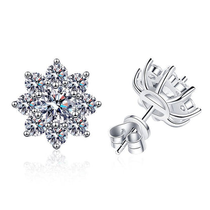 [Riva Jewelry]STRAHLENDE SONNENBLUMEN MOISSANIT OHRSTECKER