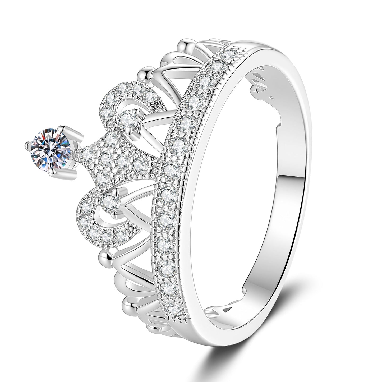 [Riva Jewelry]DREAMY CROWN MOISSANITE RING - 1.2カラット エレガントプリンセススタイル
